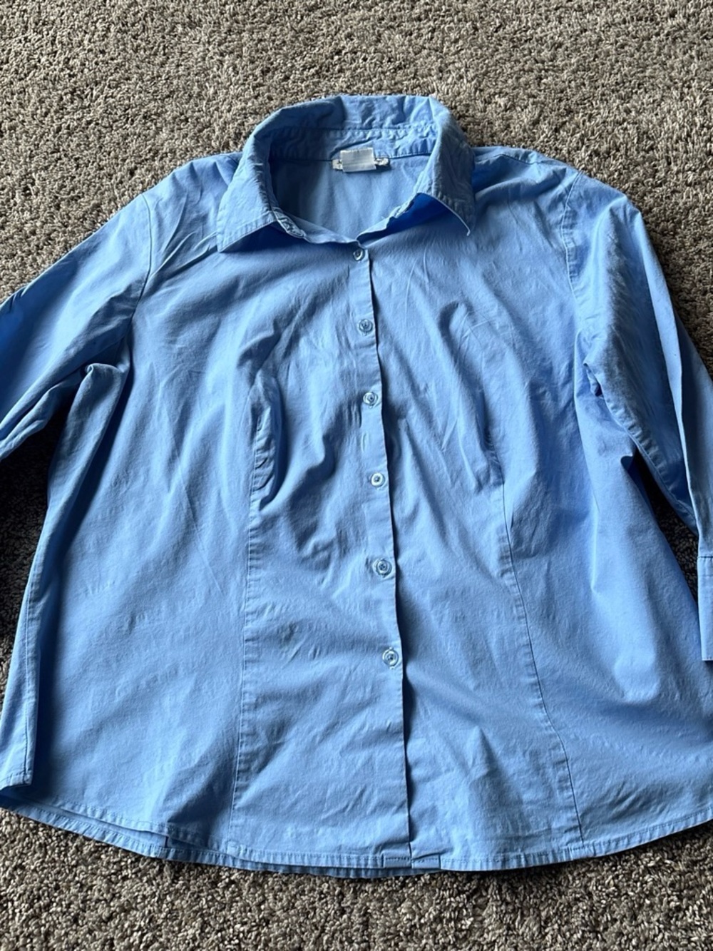 Jessica London Light Blue Button-Front Women’s Shirt